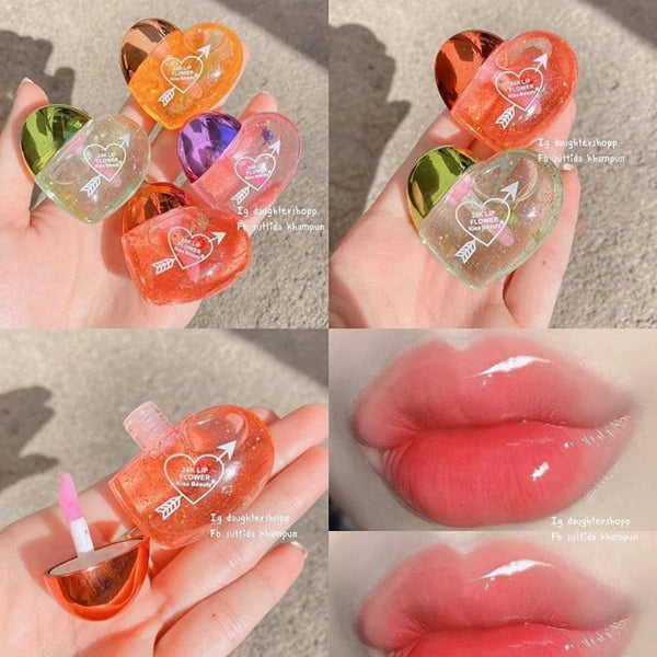 Class Shop New 4 pcs Mocmallure Trendy Korean Heart Lip Gloss Cute Lip Gloss Cosmetic Matte Lip Plumper | Lip Gloss Non-Stick Cup Matte Liquid Lipstick