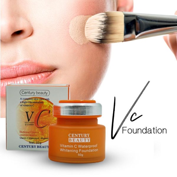 Century Beauty Vitamin C VC Waterproof Foundation 50g - Imported