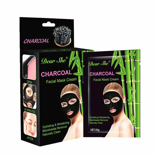 Huda Beauty 10 Pcs Charcoal  Mask  Charcoal Mask for Facial - Facial Mask Peel off Black Mask Cream