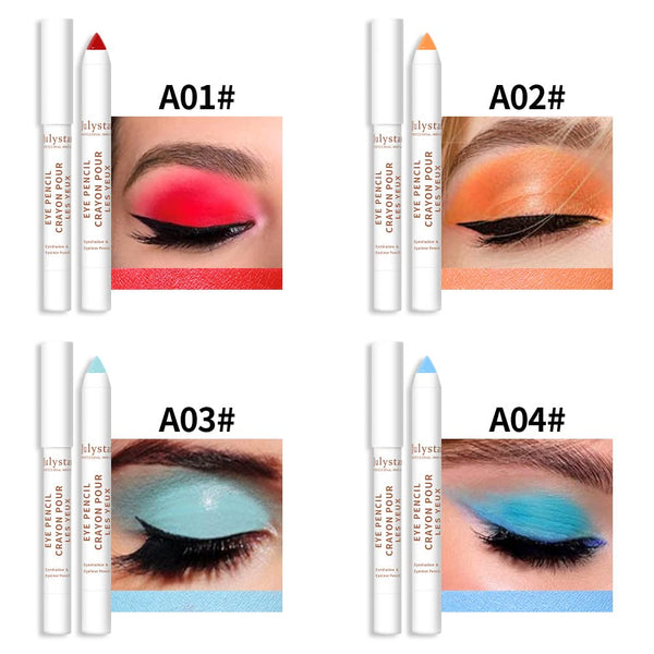 Julystar Colors Pearlescent Monochrome Eyeshadow Pen Matte Shimmer Lying Silkworm Eyeshadows Stick Waterproof Highlighter Eyeliner
