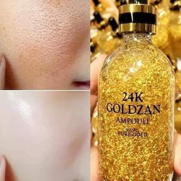 24k GOLDZAN AMPOULE 99.9% Pure Gold Serum of The Year in Korea - Maison de Nature which is effective in anti-aging Reduce fade, freckles, dark spots