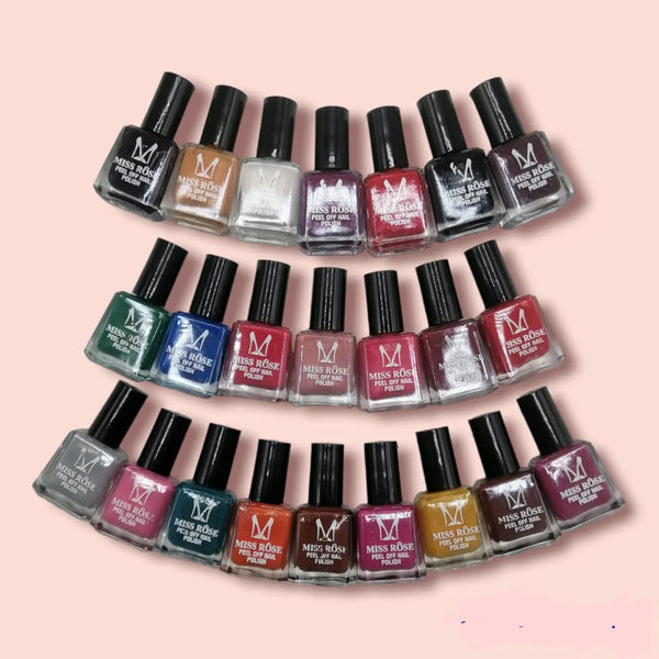 Miss Rose 24 Pcs Color Me Peel Off Nail Paint