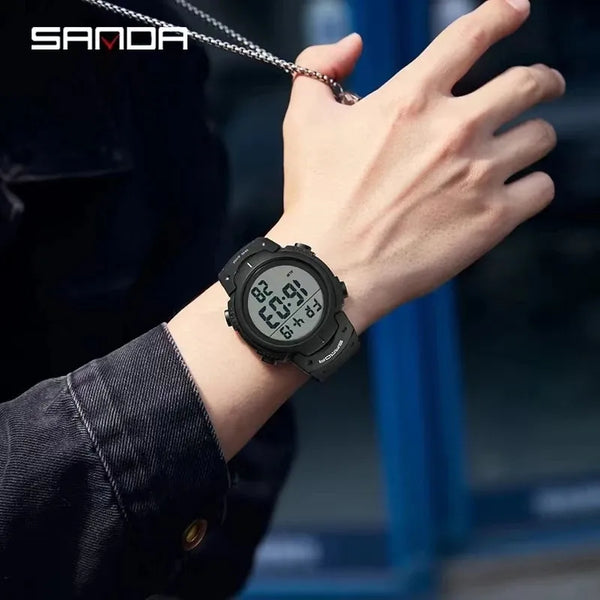 Military Men's Digital Sports Watch For Men Boys Waterproof with LED Back light Digital Watch for Men