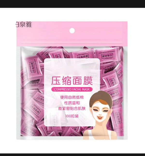 BIOAQUA Compressed Facial Tablet Face Sheet Mask 25/50/100Pcs