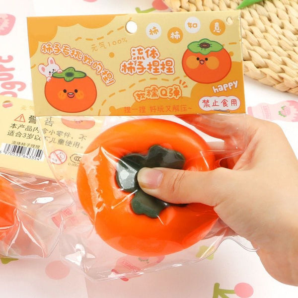 1 Pc Cute Persimmon Fluid Squishy Toy  TK2406
