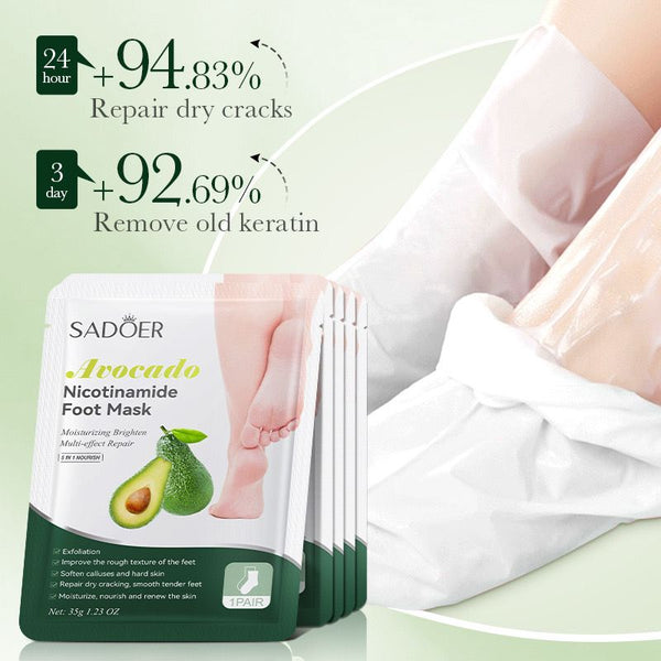 Sadoer Mix Flavor Nicotinamide Moisturizing Foot Mask Pair