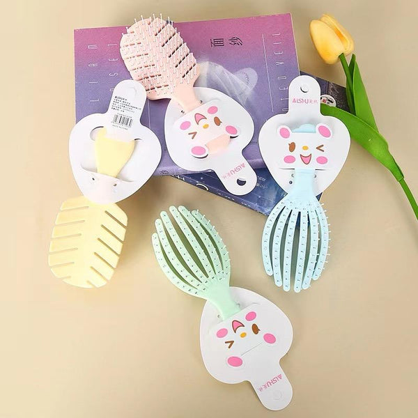 New 1 Pc Mini Cactus Air Bag Comb Brown Air Cushion Comb Anti-static Head Massage
