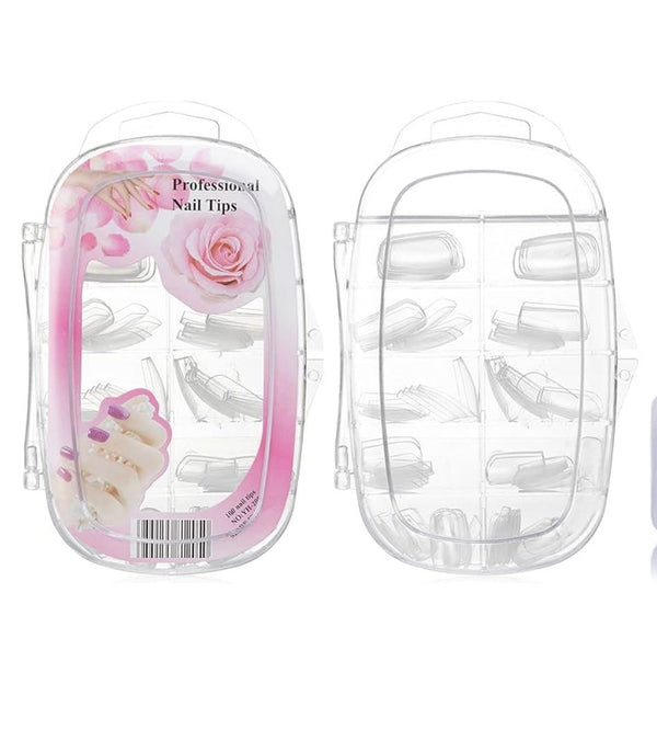 100 PCS TransParent  Artificial Nails Oval Nails Tips Natural Full Cover