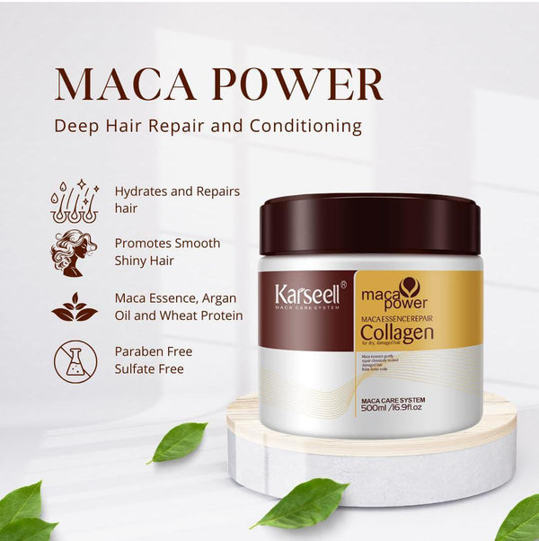 Karseell Collagen Hair Treatment Deep Repair Conditioning Argan Oil Collagen Hair Mask for Damaged Hair 500ml