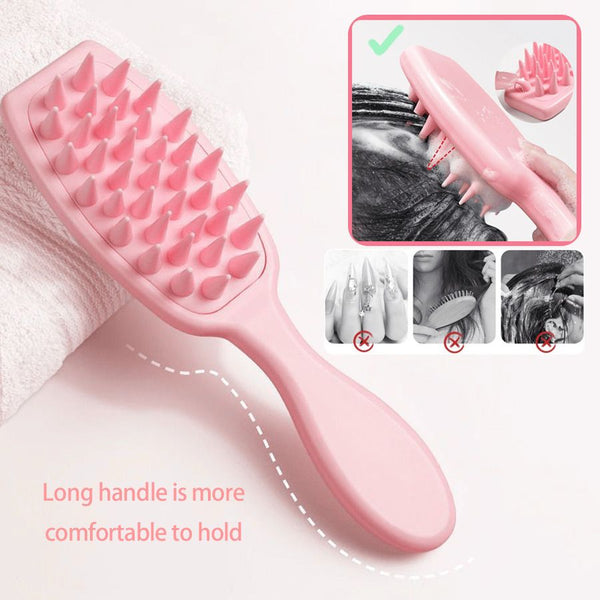 1 Pc Shampoo Scalp Massager Brush, Long Handle, Soft & Comfortable, Won't Hurt Scalp