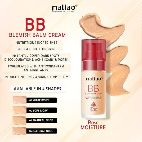 Maliao BB Blemish Balm Rose Moisture Foundation - Radiant Complexion 