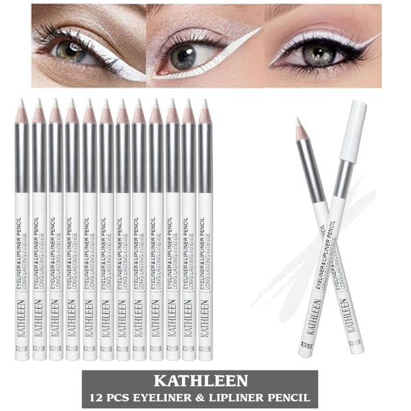 Kathleen 12 pcs White Eye liner Pencil