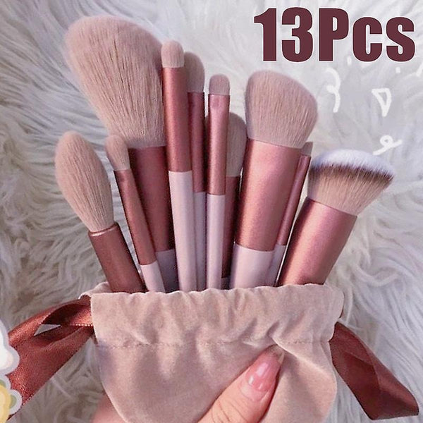 New 13 Pcs Makeup Brush Pouch Colorful High Quality