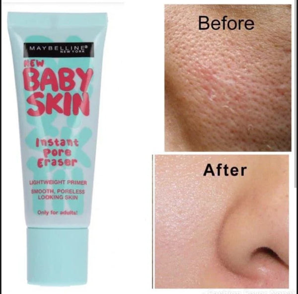 Baby Skin Primer Instant Pore Eraser Light weight Primer Smooth Poreless looking Skin