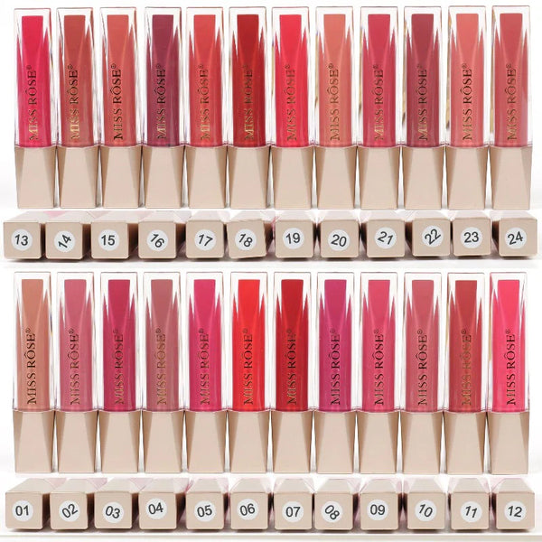 Miss Rose New Pack of 03  Matte Golden Cap Lip Gloss